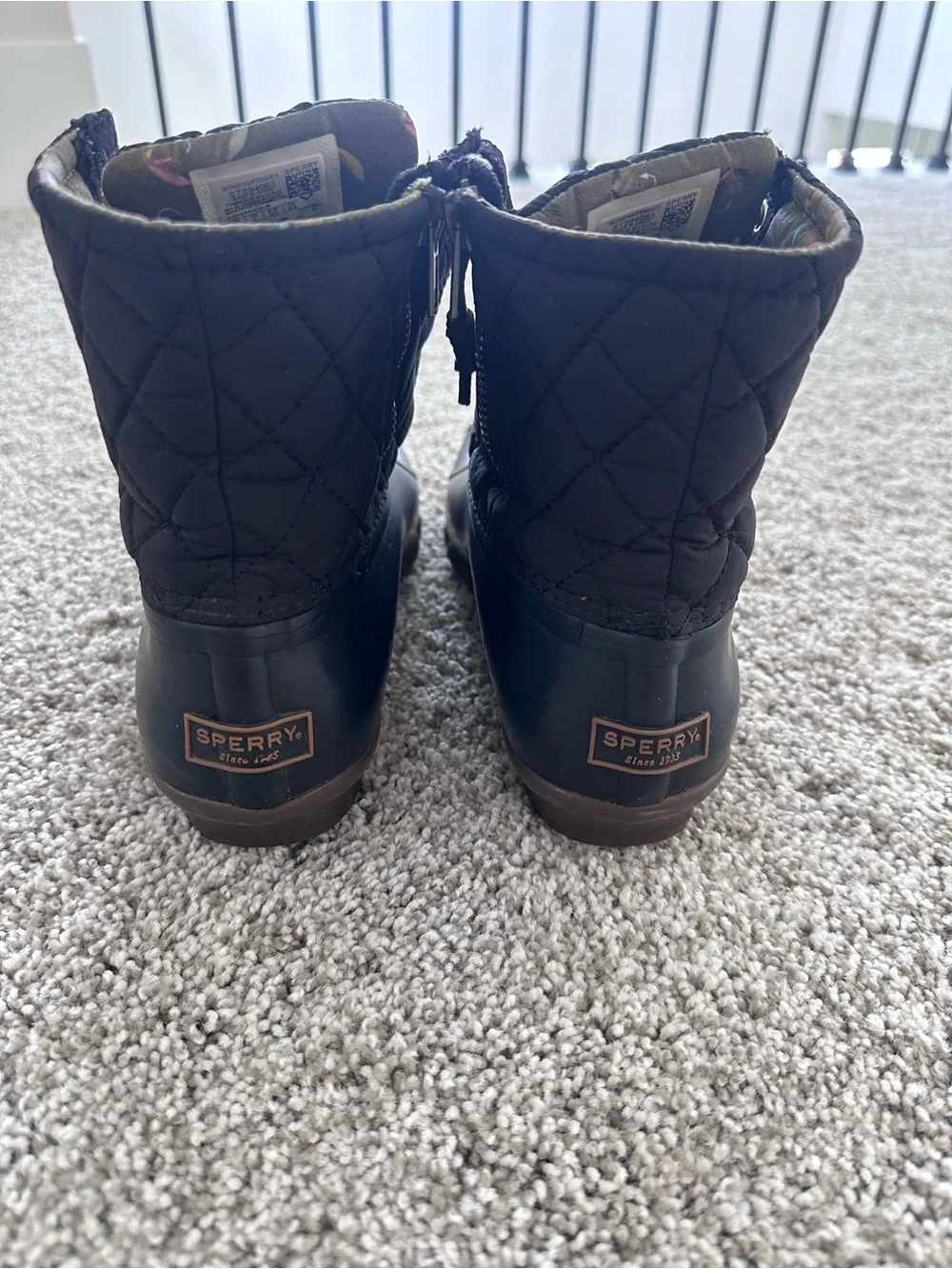 Sperry Black Duck Boots | Women’s Size 8.5 | Waterproof Rain Boots